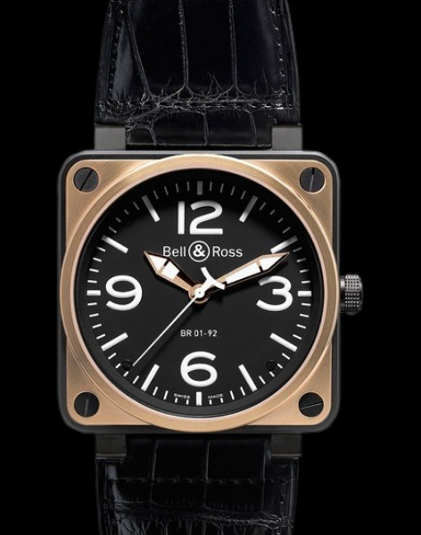 Bell & Ross BR 01-92 Pink Gold & Carbon BR0192-BICOLOR Replica Watch